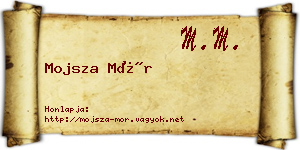 Mojsza Mór névjegykártya